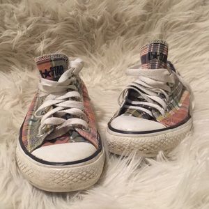 Plaid Converse sneakers